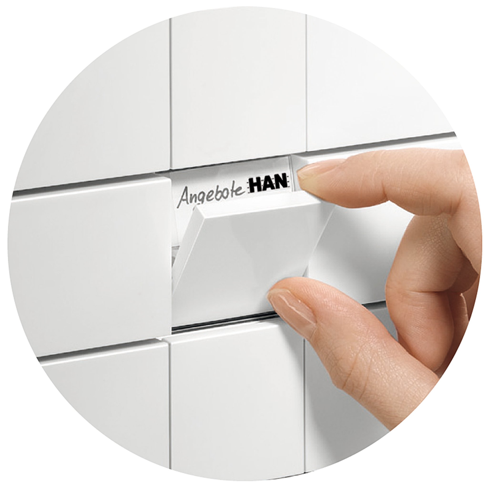 HAN Module de classement i-Box – Module haut de gamme avec 5 tiroirs pour formats papier jusqu´au A4/C4. Le module design pour le bureau moderne, blanc, 1551-12 295 x 247 x 355 mm