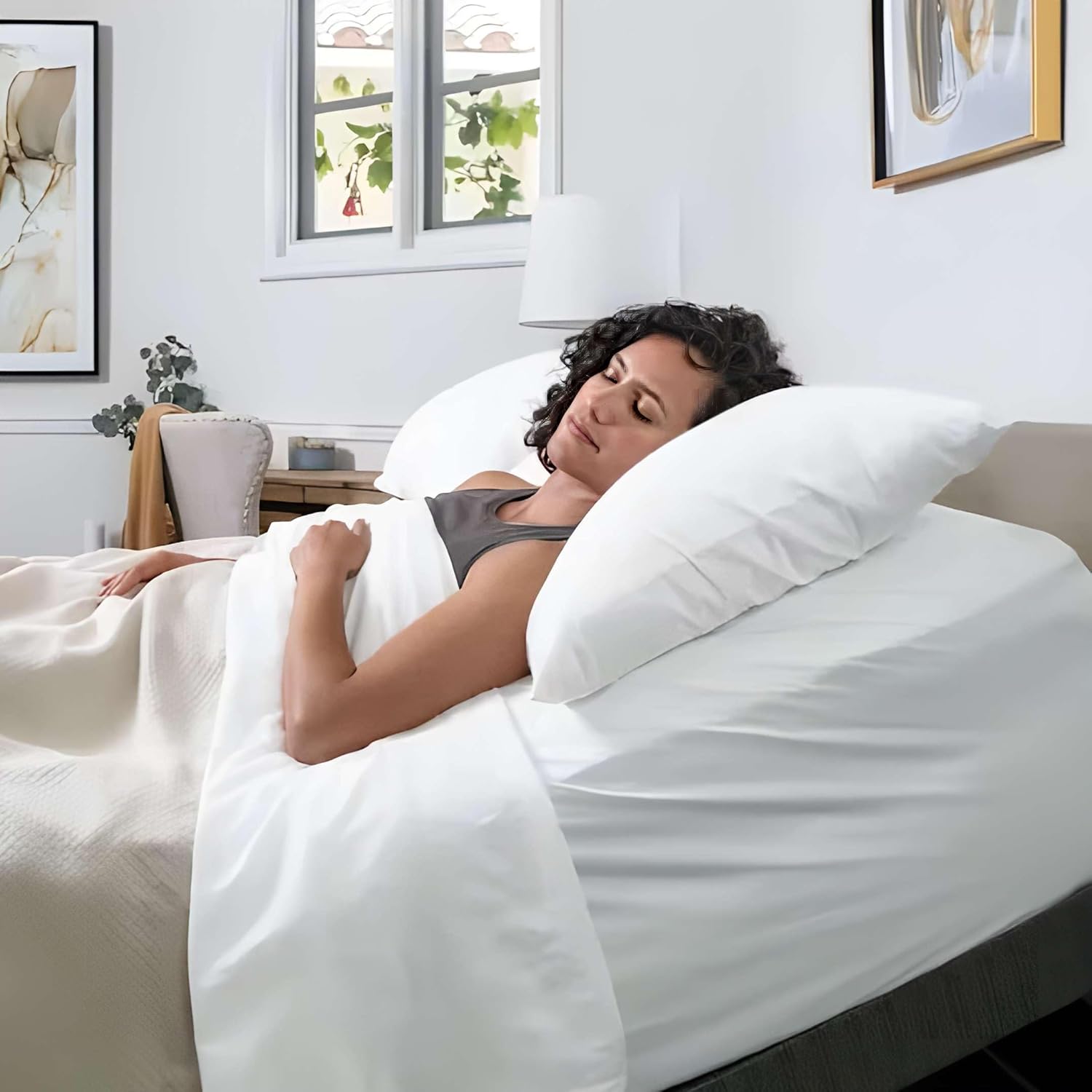 Zipper Fitted Sheet King - Deep Pocket 12 Inch Microfiber Mattress Cover - Soft, Durable, and Wrinkle-Resistant King Size, White