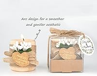 Vista 2 de Paquete de 30 favores de boda portavelas de té de madera, favores de despedida de soltera para invitados a granel, centros de mesa de bautismo/baby