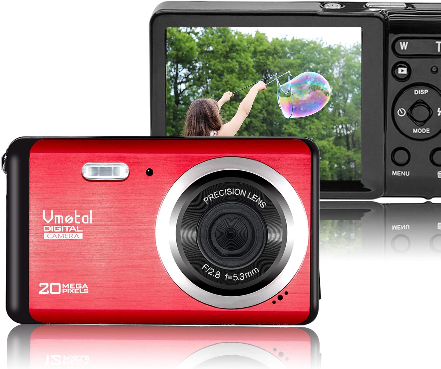 Mini Digital Camera, Vmotal 12 MP 3. 0 Inch TFT LCD HD Digital Camera Red Color