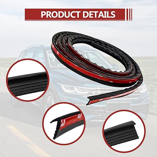 Miniatura 3 de Tira universal de goma para ventana de automóvil, sellado de moldura de borde de parabrisas de automóvil, burlete autoadhesivo, 157.48 pulgadas13.1