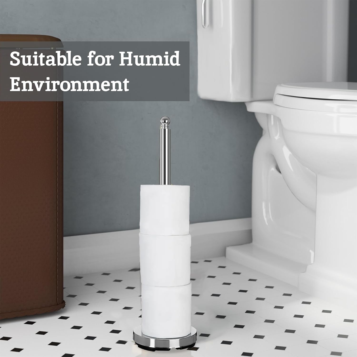 Premier Housewares Toilet Roll Storer - Chrome