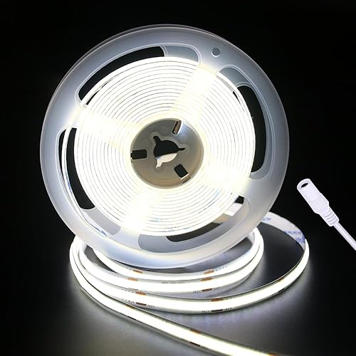 Miniatura 12 de Luces de tira LED 24V COB LED Blanco cálido 3000K Súper brillante tira LED 16.4 pies 5M sin puntos de alta densidad Corta y flexible para proyectos