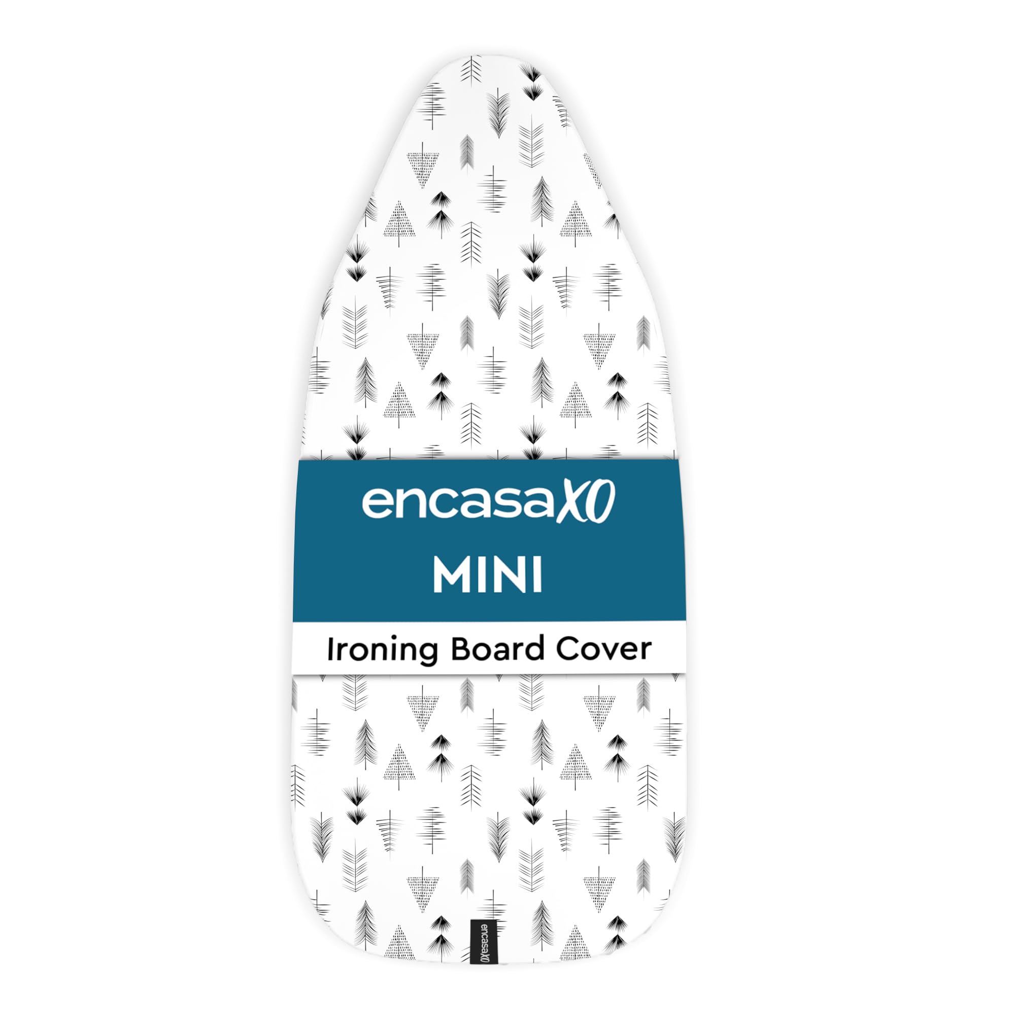 Encasa XO Mini Ironing Board Covers (72x30 cm) Drawstring Tightening with Thick 3 mm Felt Padding, Easy Fit, Scorch Resistant, Printed - Black Arrow — image 1