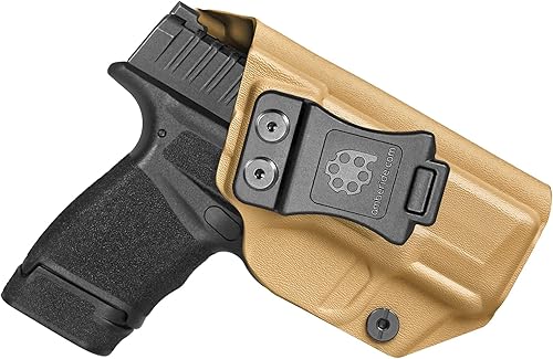 Vista 9 de Amberide Hellcat IWB Holster, Kydex Concealed Carry Holster for Springfield Armory Hellcat/Hellcat Pro, No Optic/No Laser, Posi-Click Retention