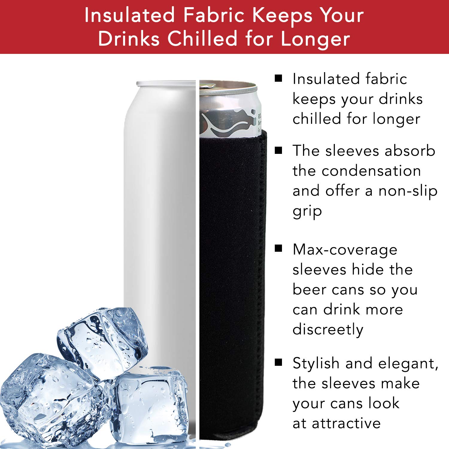 Neoprene Slim Can Cooler Sleeve White Claw 12 Oz Tall Desertcart