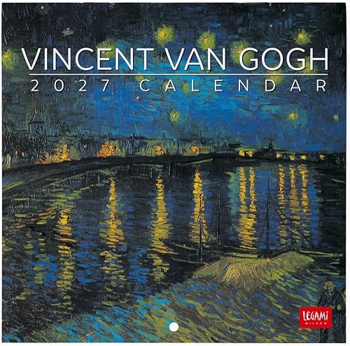 Legami - Calendrier 2027 Mural, Van Gogh, Petit Calendrier Mural, 12 Mois et Age