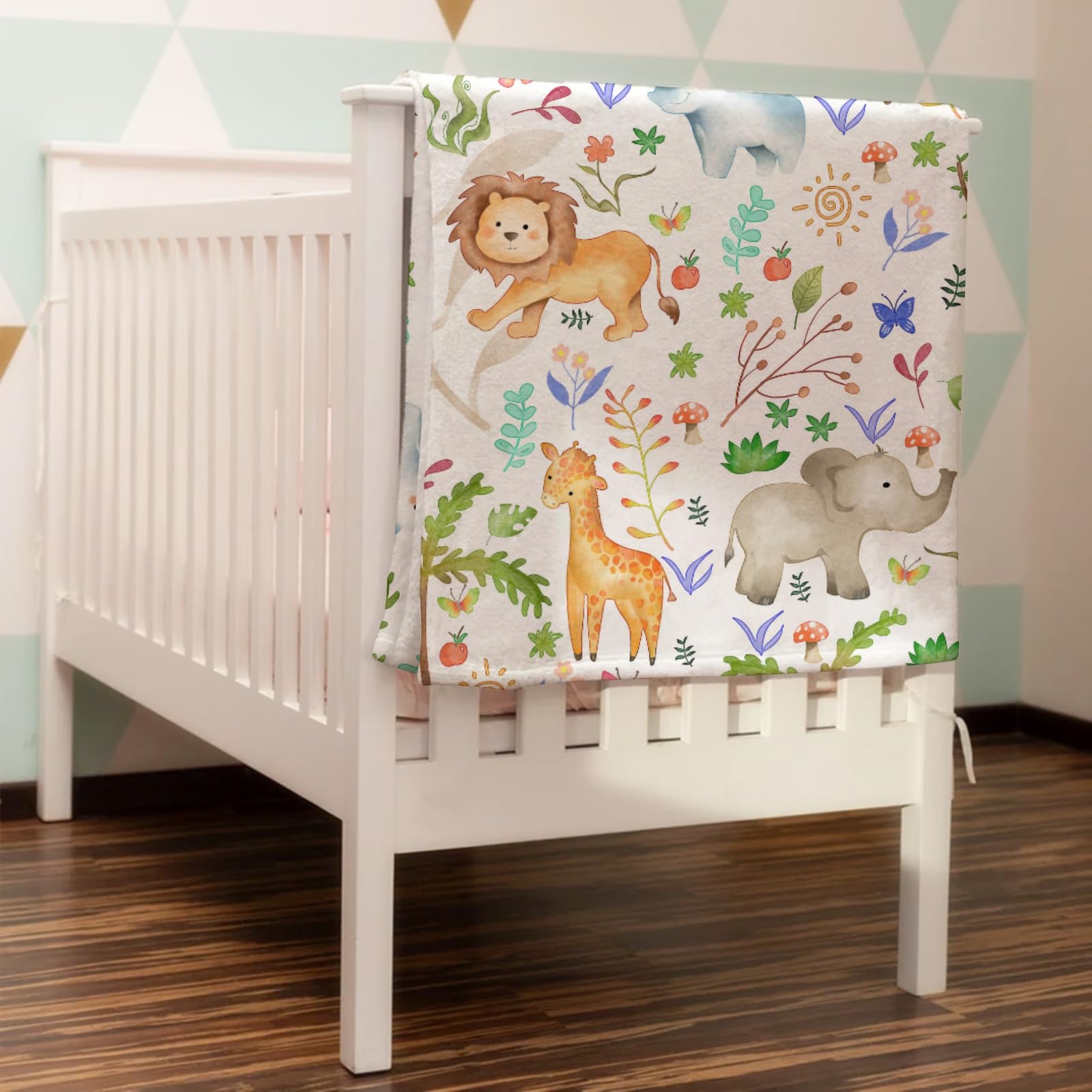 Hippo Blanket Safari Jungle Animals Baby Blankets For Boy Girl Lion ...
