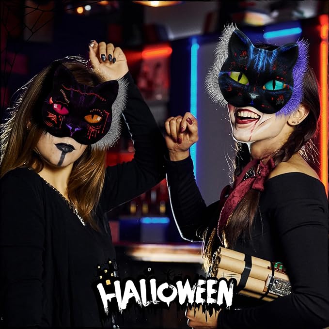 Blurap 83 PCS Therian Mask Kit Halloween Cat Masks Arts Crafts Kit