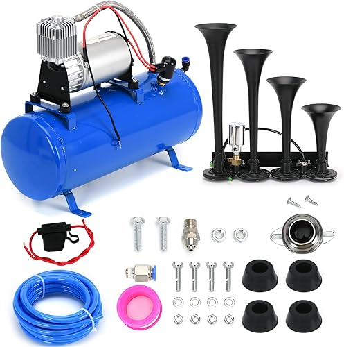 Miniatura 13 de PTNHZ Bomba de Tanque de Compresor de Aire DC 12V MAX 150PSI con Tanque de 3 Litros 0.8 Galones Para Tren, Camión, Barco, Camioneta, Autocaravana.