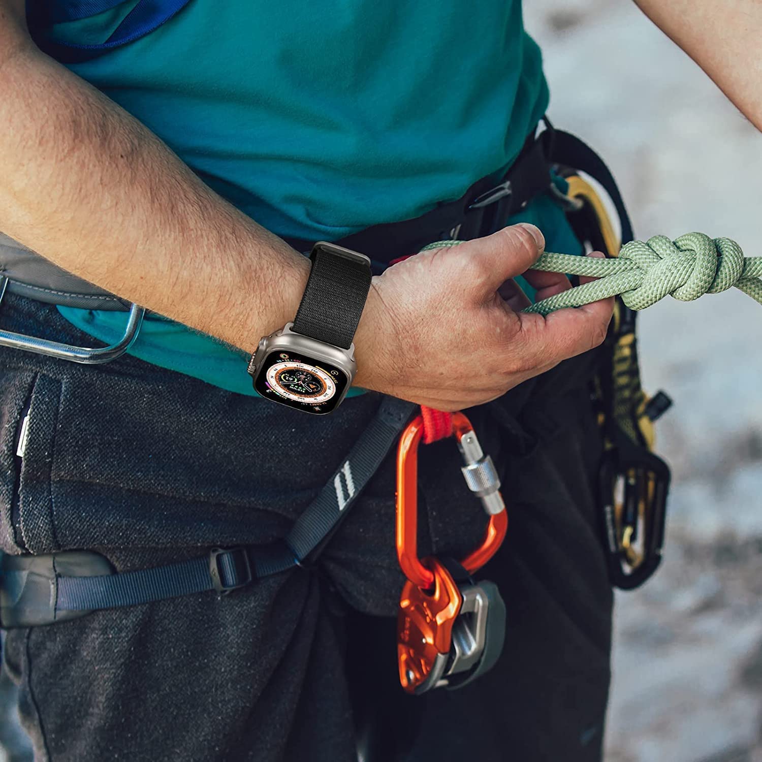 TANAKEY Cinturino in Alpine Loop Compatibile con Apple Watch Ultra 49/45/44/42mm 41/40/38mm, Cinturini di ricambio Compatibile con iWatch Ultra 2/SE 2/Series 9/8/7/6/5/4/3/2/1