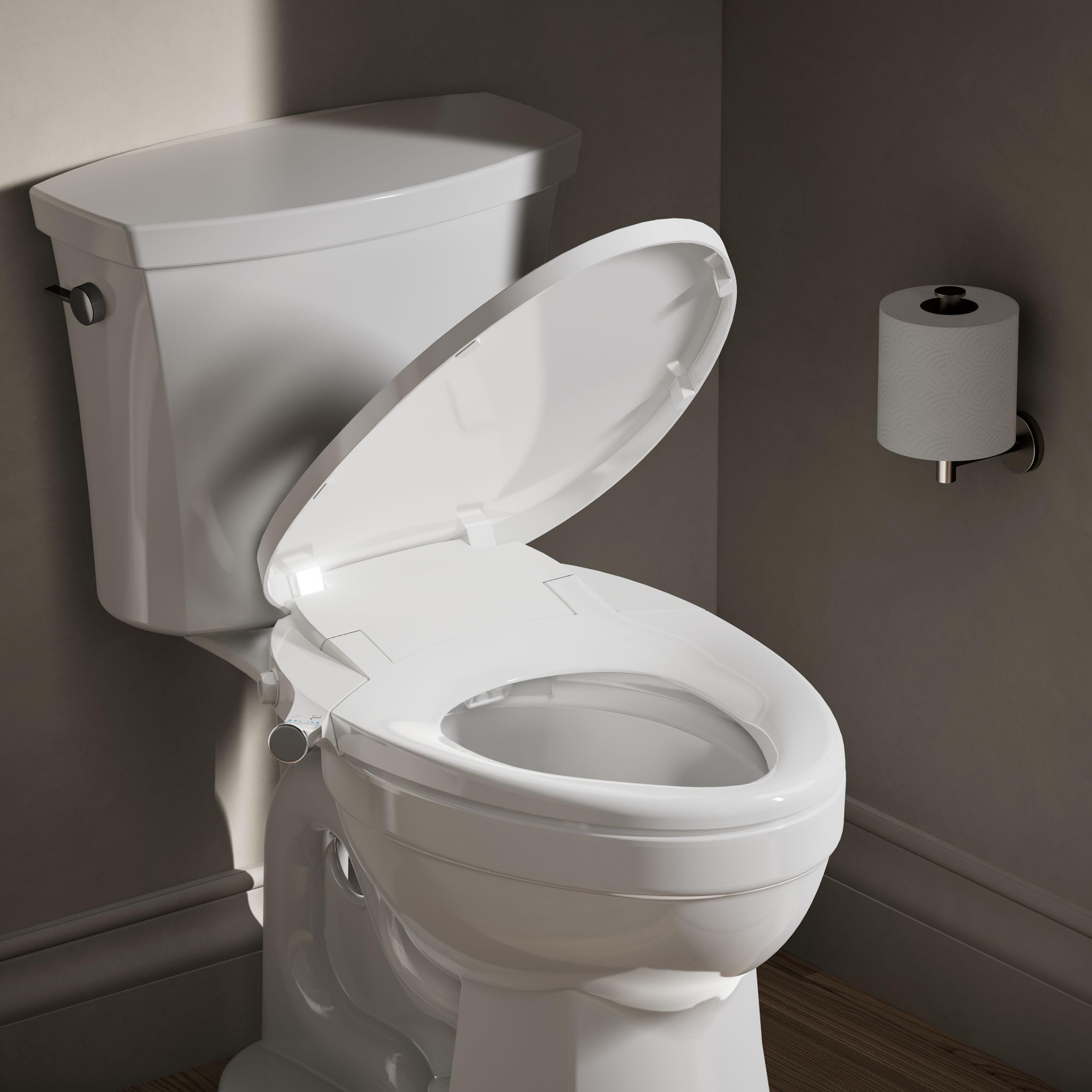 KOHLER Purewash M300 Manual Elongated Bidet Toilet Seat, Chrome Handle, Quiet...