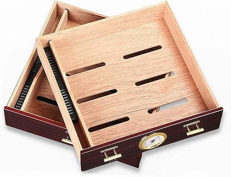 Çekmeceli 7 Katlı Sedir Büyük Humidor Puro Kutusu rc49