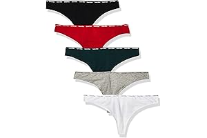 Calvin Klein Women's Signature Cotton Logo Stretch Thong Underwear Multipack