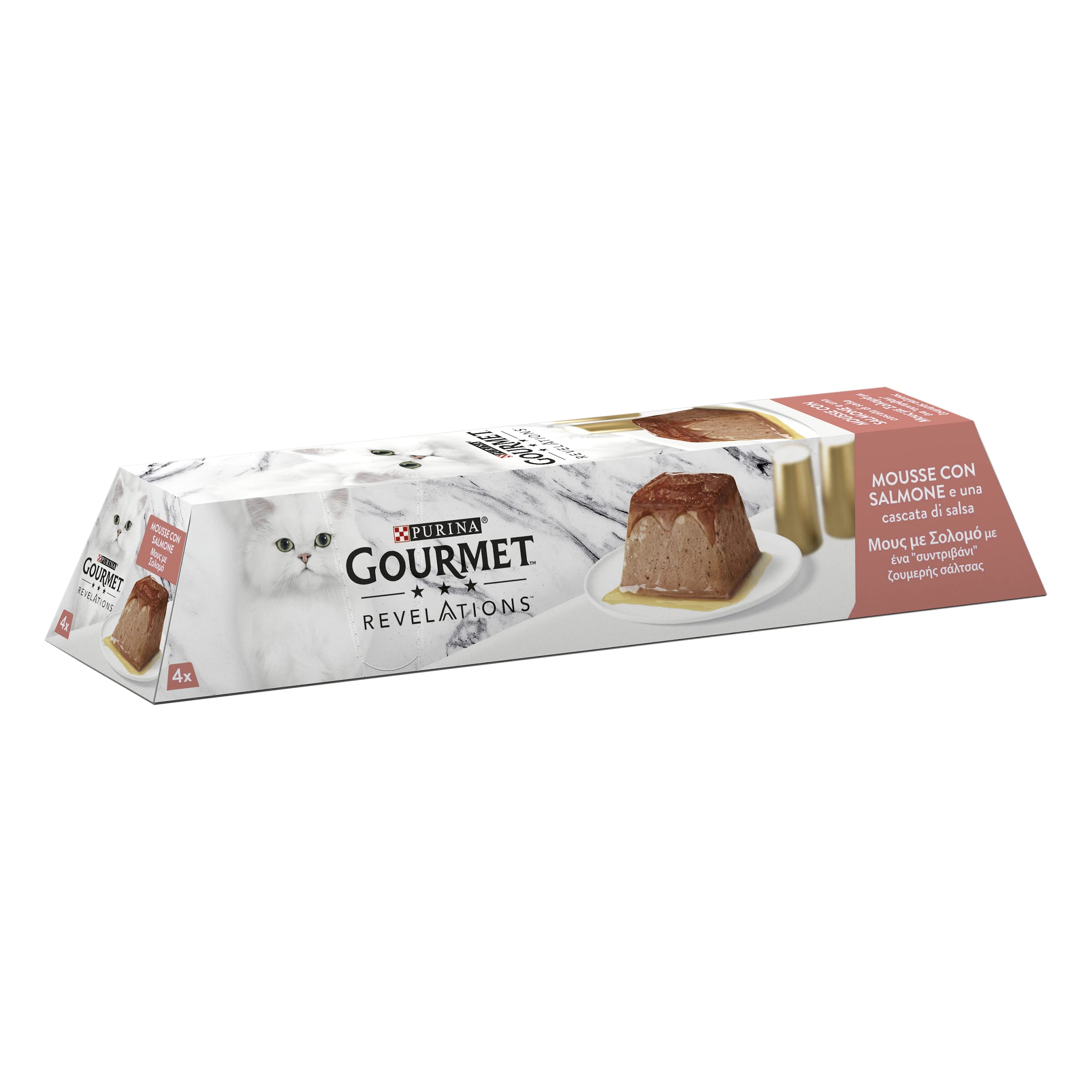 Purina Gourmet Revelations Wilgotna karma dla kotów z łososiem - 24 opakowania po 57 g
