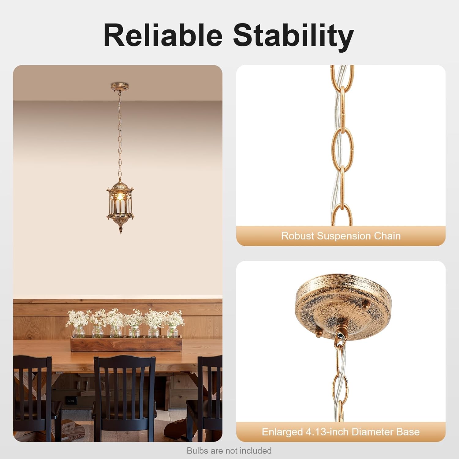 TFCFL Classic Retro Cage Design Pendant Light Waterproof Outdoor Vintage Ceiling Porch Patio and Corridor Hanging Lamp