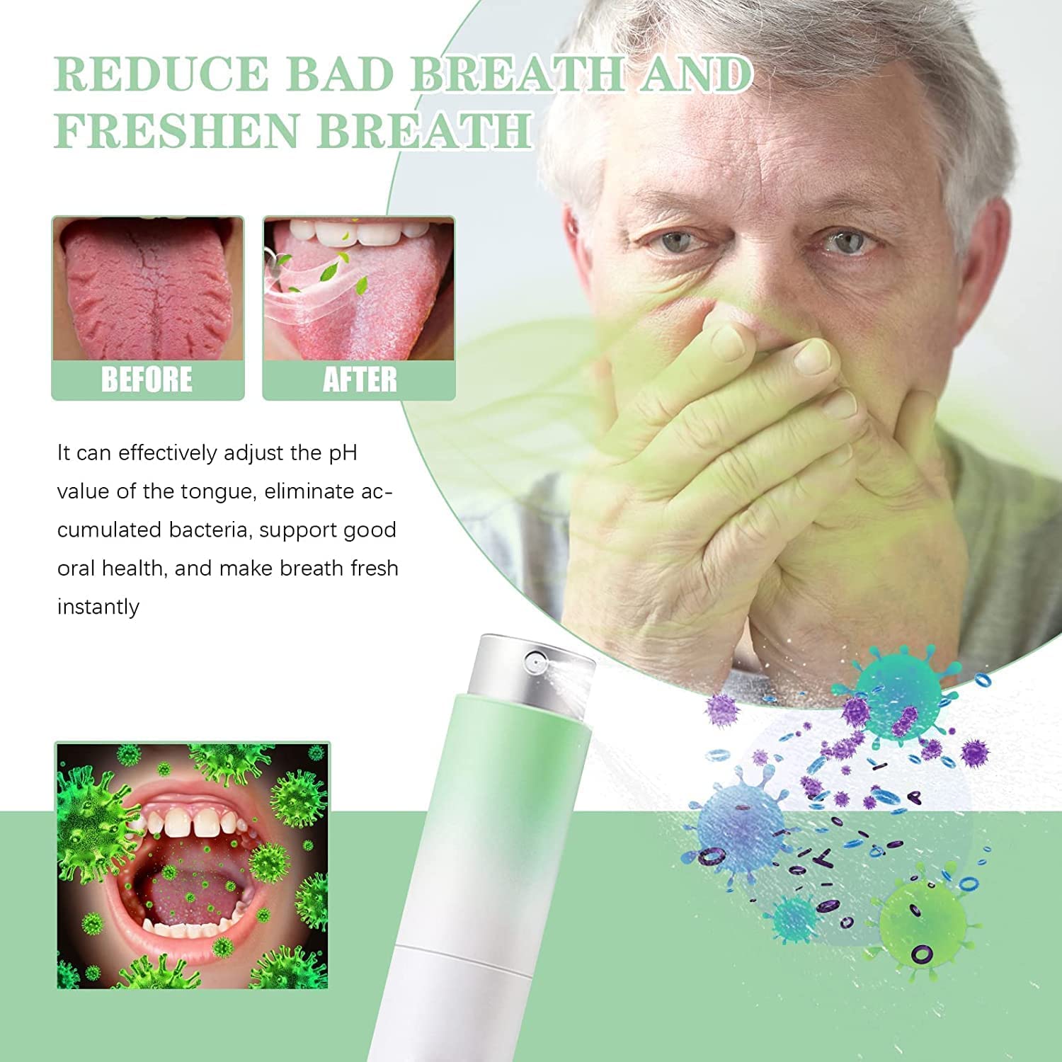 3 PCS Canada Polumna Fissured Tongue Relief Spray,2023 Best Fissured Tongue Treatment Regulates Oral Health for All People