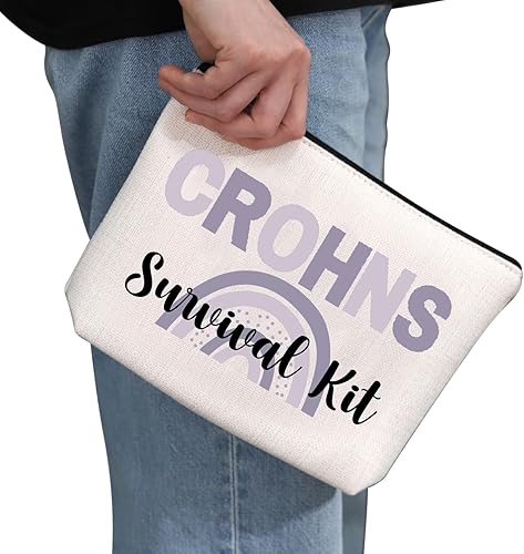 Miniatura 2 de G2TUP Crohns Disease Concientización Regalo Crohns Survival Kit Bolsa de Maquillaje Colitis Guerrero Bolsa Cosmética Regalo Enfermedad Crónica