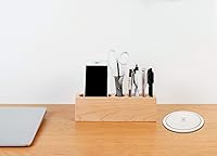 Vista 4 de Toma de corriente desplegable para encimera, toma empotrada oculta, toma de corriente con cargador inalámbrico, estación de carga USB, 4 enchufes