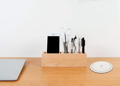 Miniatura 4 de Toma de corriente desplegable para encimera, toma empotrada oculta, toma de corriente con cargador inalámbrico, estación de carga USB, 4 enchufes