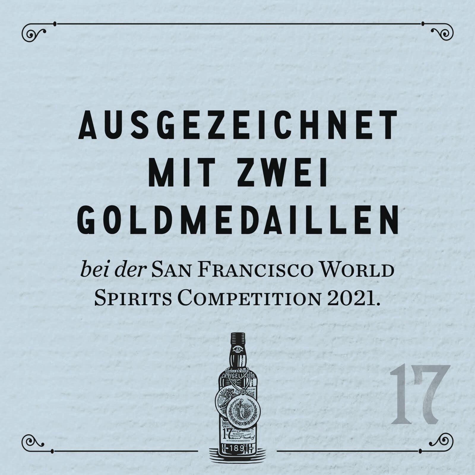 Craigellachie 17 Jahre alter Speyside Scotch Single Malt Whisky, 46% Vol., 700 ml, in edler Geschenkbox, in Sherry & Bourbonfässern veredelt, ideal als Whisky-Geschenkset, 70 cl