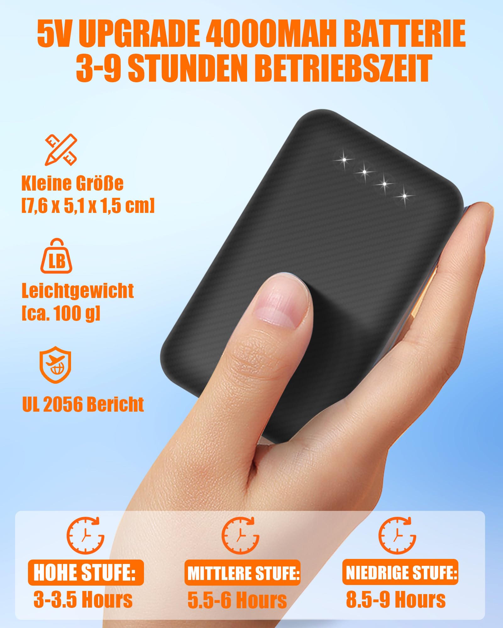 CYCYHEAT Chauffe-nuque chauffant - Écharpe électrique avec batterie externe de 4000 mAh - 3 niveaux de chauffage - Pour homme et femme - Idéal pour la chasse, la pêche, le camping, la randonnée