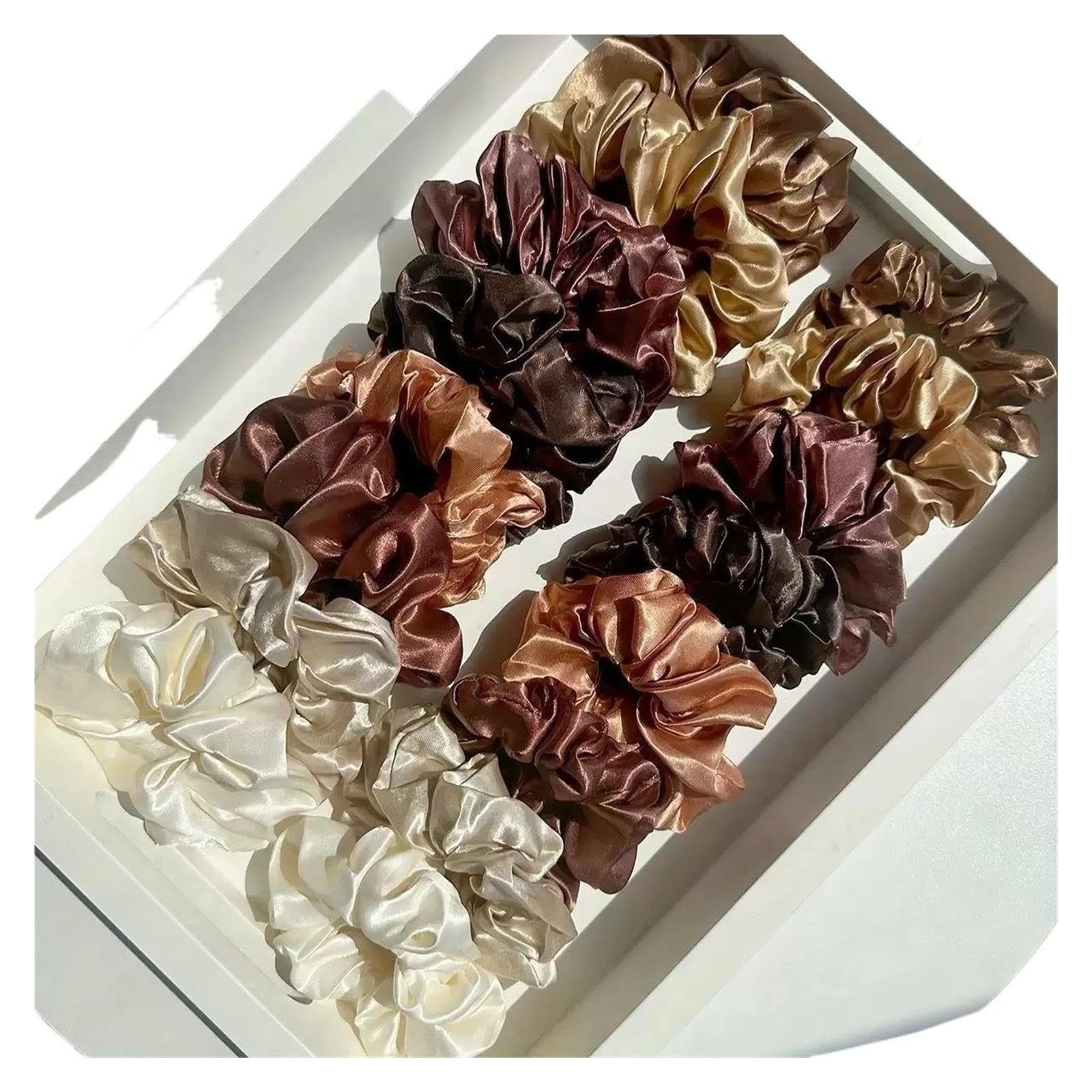 satin scrunchie 16-teilige Satin-Haargummis for Damen