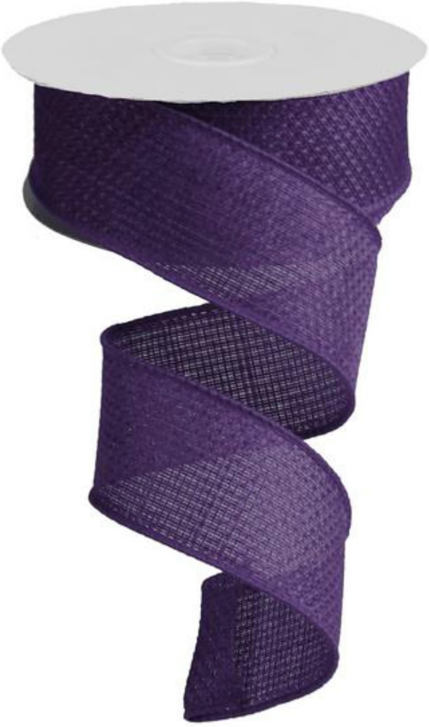 Amazon.com: Cross Royal Burlap Wired Edge Ribbon, Purple - 1.5 Inches x ...