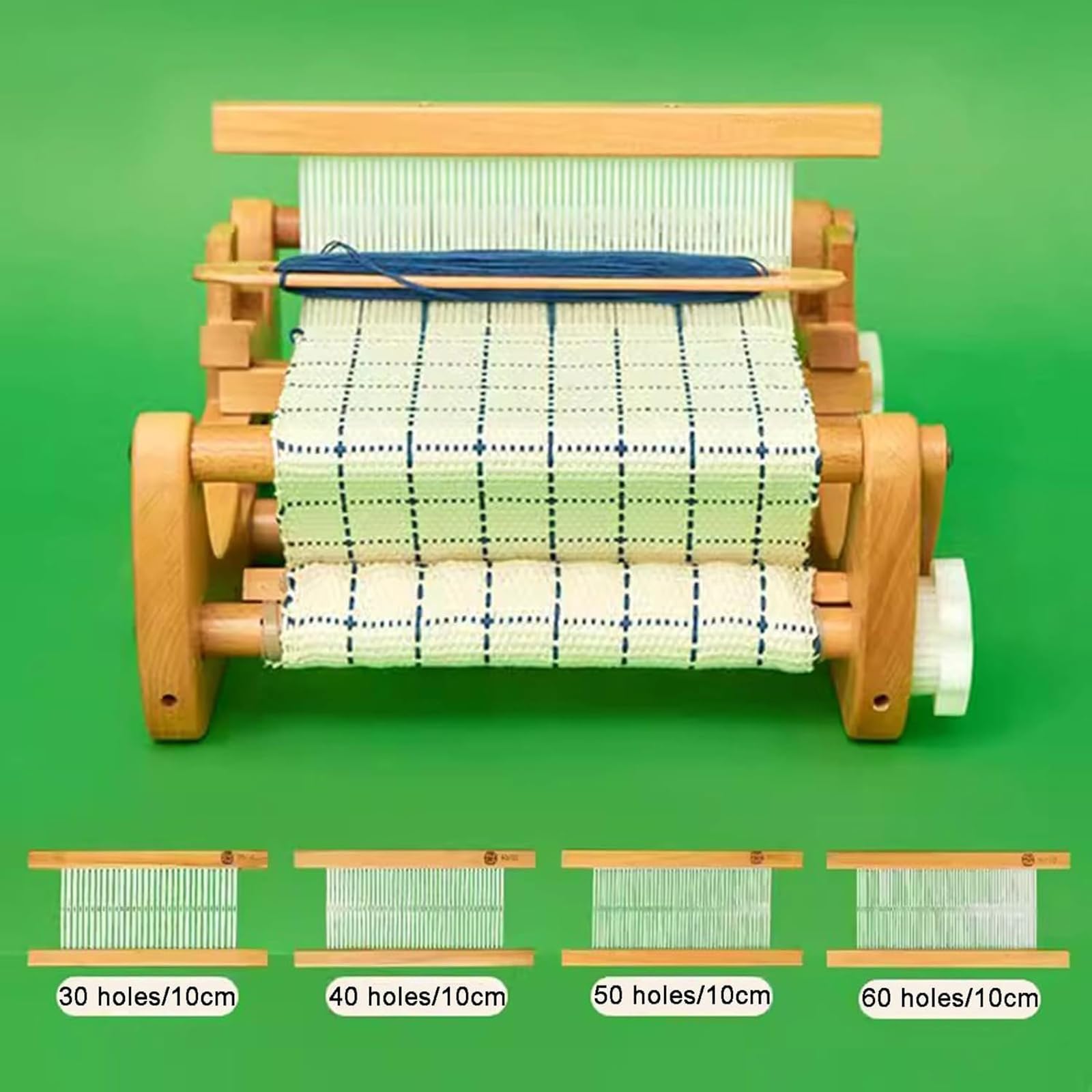DIY Hand-Knitting Weaving Machine, Tabletop Wood Weaving Loom Kit, Adjustable Weaving Density& Max Weaving Width 20CM, Creative Tapestry Weaving Art, for Coasters, Placemats, Tea Seats, Cloth Bags