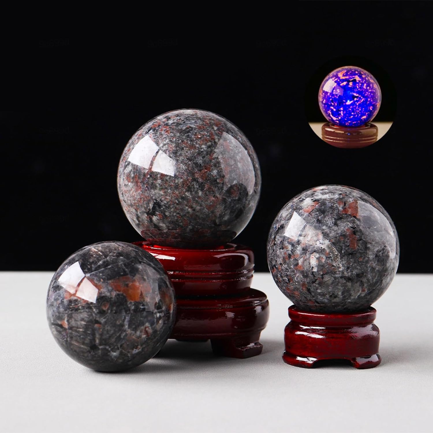 Small Stone Quartz Sphere Crystal Ball Fire Stone Ball,60mm