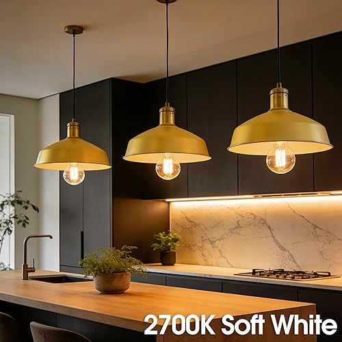 Miniatura 4 de Energetic - Bombillas LED de filamento regulables, 8 W, equivalente a 60 W, blanco suave, 2700 K, vidrio transparente clásico, bombilla LED A19,