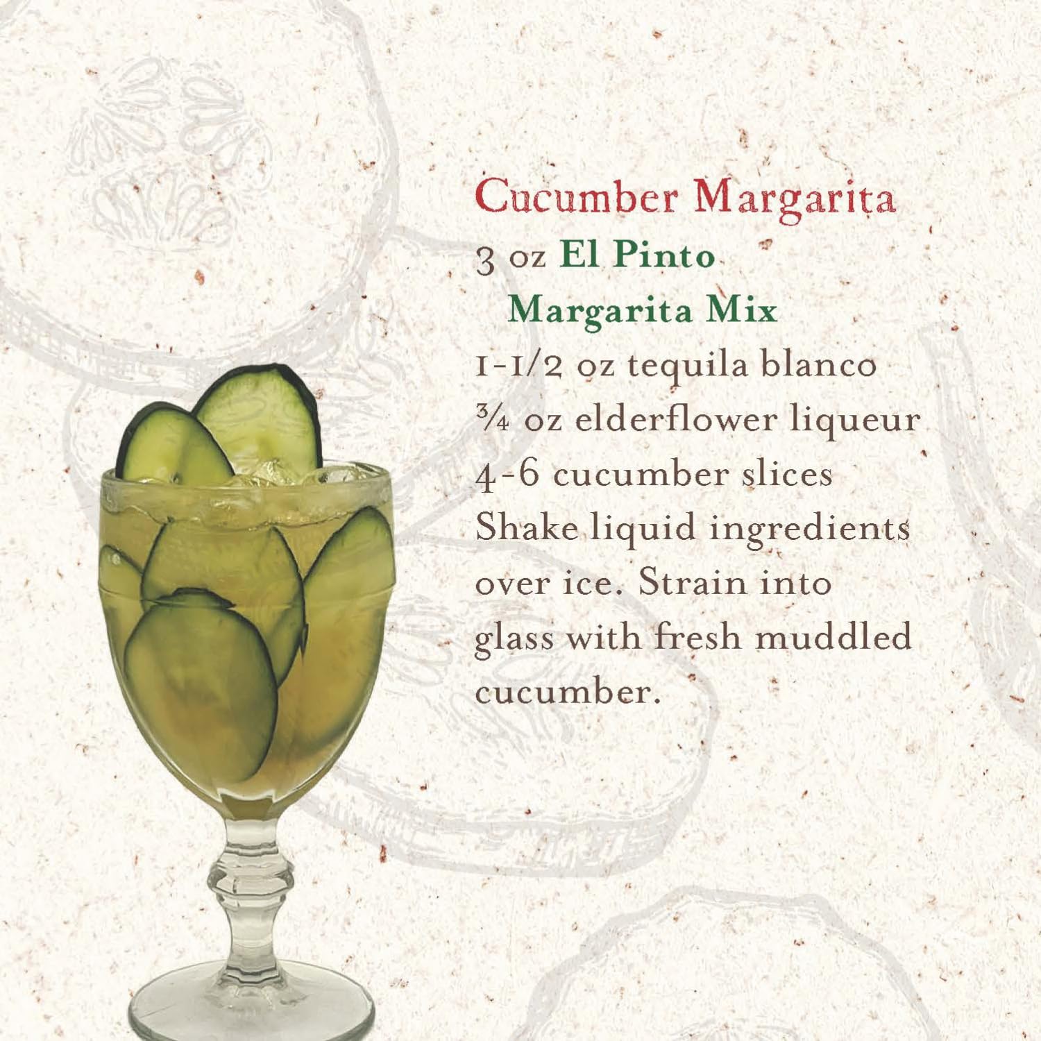 El Pinto Margarita Mix, Classic Lime Flavor, 32 FL OZ, No Preservatives, Perfect for Cocktails, Mocktails, Marinade