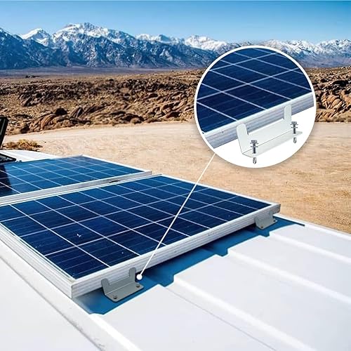 Miniatura 6 de D&ONEHOS Soportes en Z de montaje en panel solar, construcción ligera de aluminio libre de corrosión para caravanas, remolques, barcos, yates, pared
