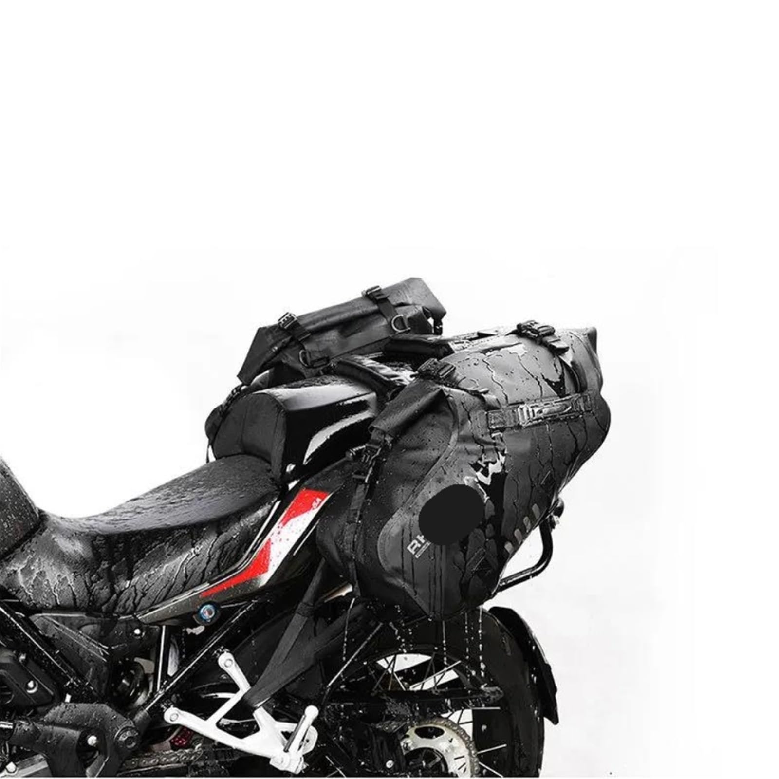 Borsa Laterale Da Moto Borsa Moto Da Sella Posteriore(Black)