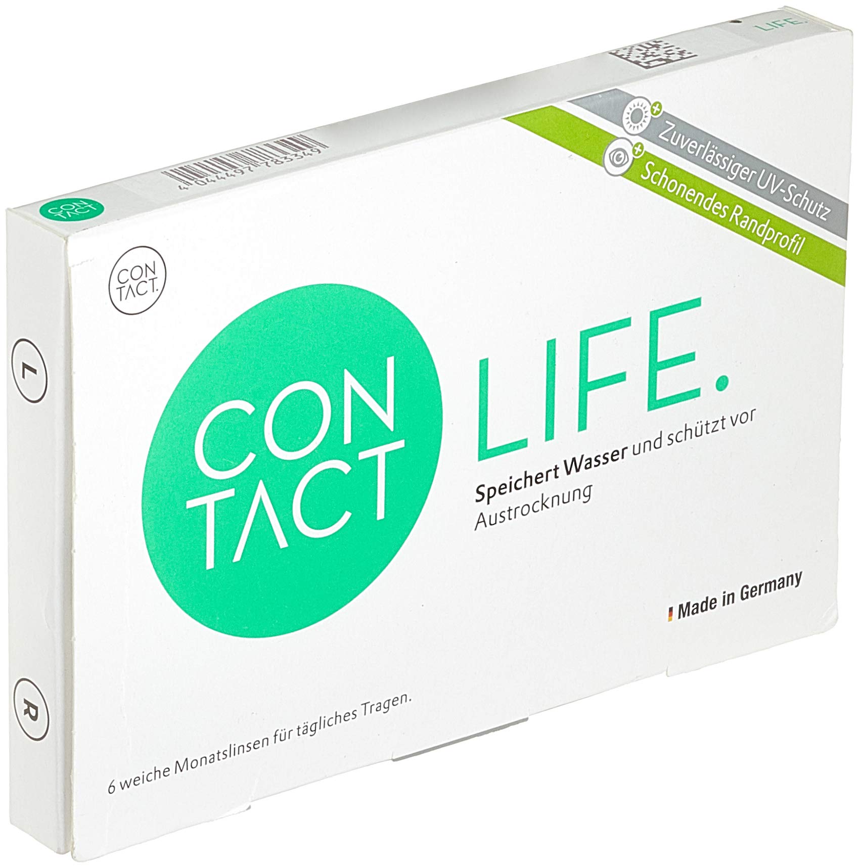 Contact Life natural Monatslinsen weich, 6 Stück / BC 8.90 mm / DIA 14.20 mm / -2 Dioptrien