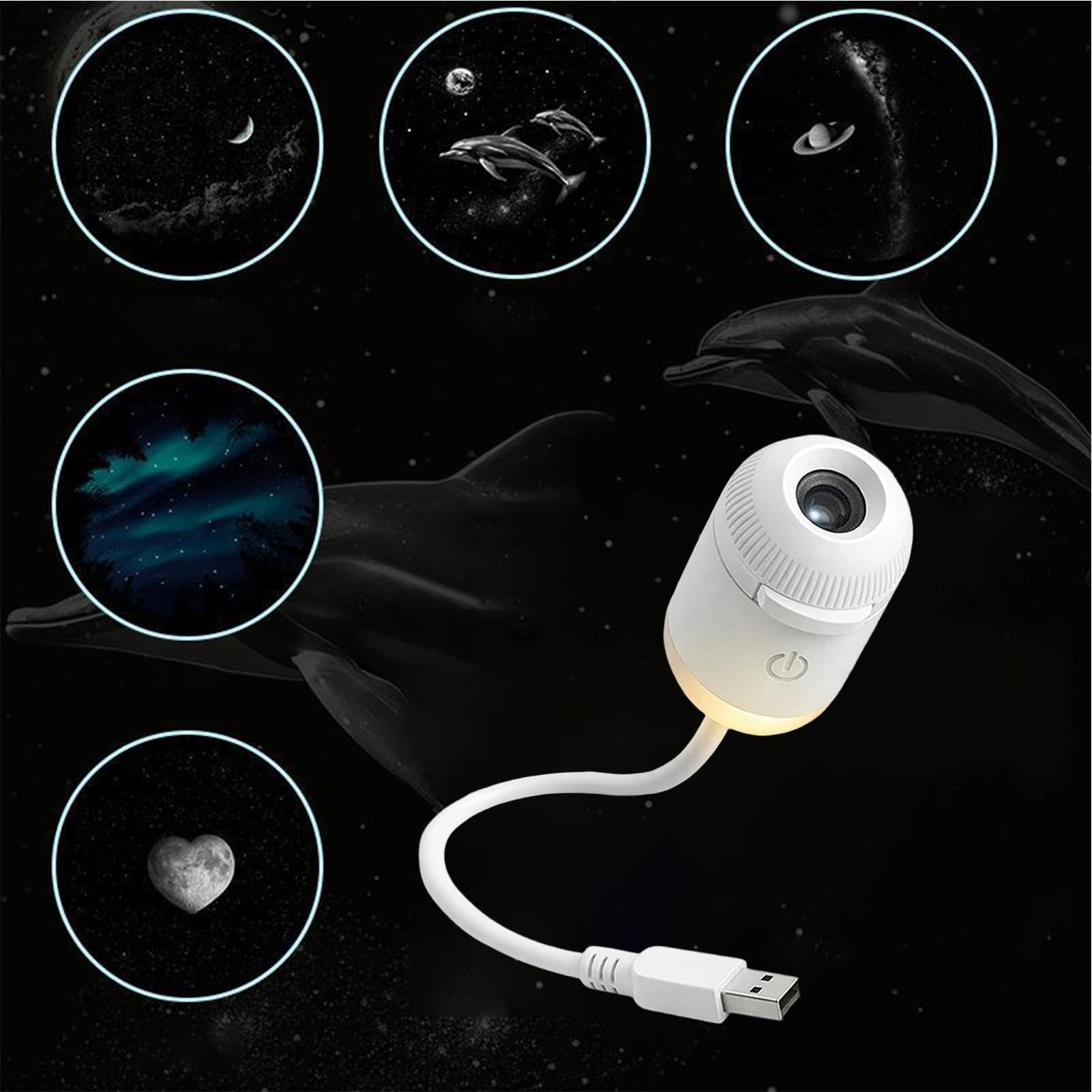 Projektor światła nocnego przeznaczony dla dorosłych Lampa z obrotem 360
