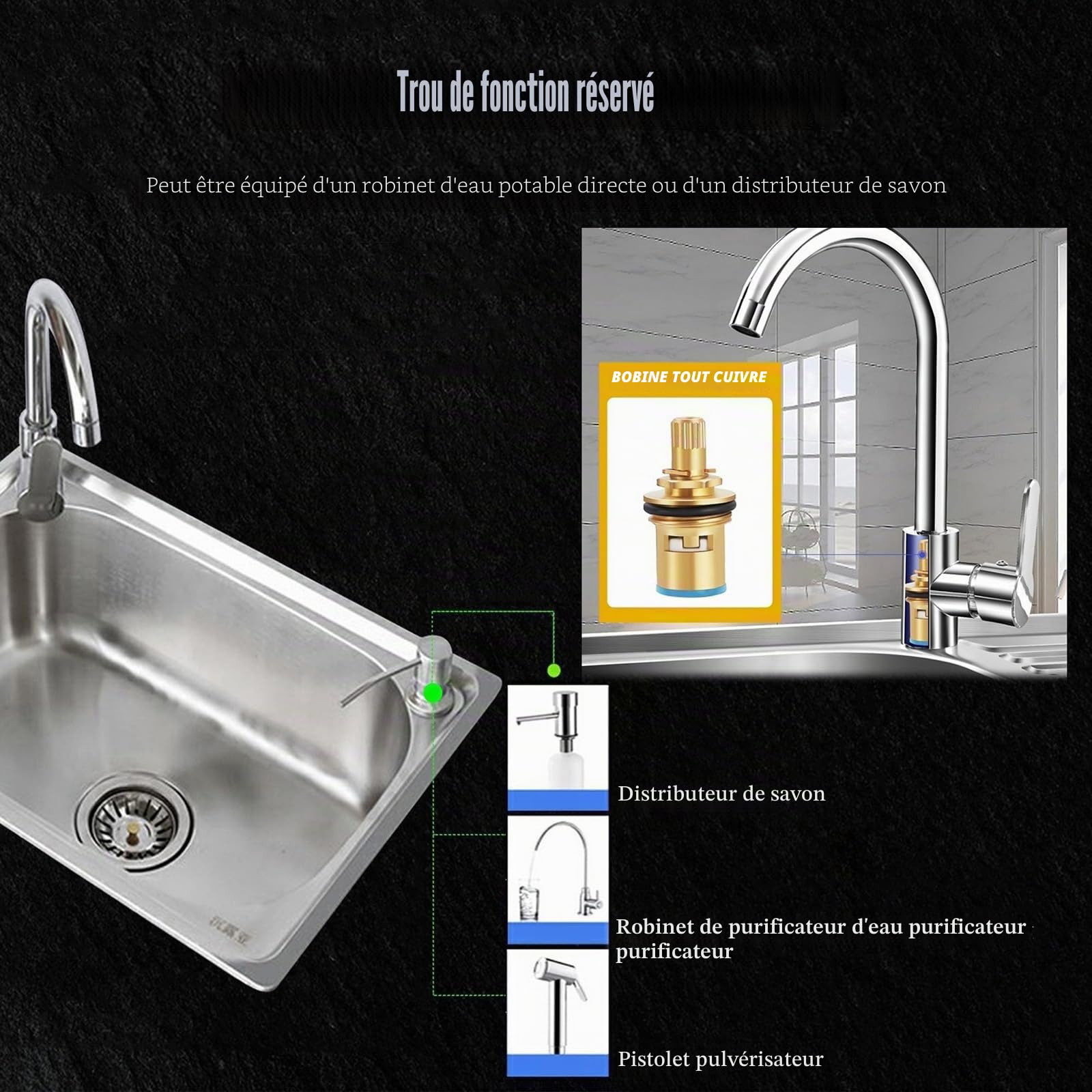 Évier Utilitaire Autoportant Acier Inoxydable, Évier De Cuisine Buanderie Cuve Simple Lavabo À Main Évier De Cuisine, pour Restaurant, Cuisine, Bar, Garage, Arrière-Cour(50 * 37cm)