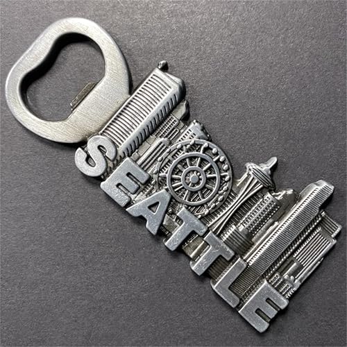 Miniatura 3 de Seattle United States - Abridor de botellas estilo nevera imán 3D viaje recuerdo decoración nevera etiqueta magnética colección artesanía