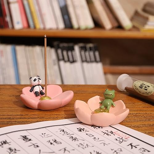 Miniatura 4 de Soporte de incienso de estilo japonés para palos, bonitas flores de cerámica hecho a mano para quemador de incienso o atrapador de cenizas de