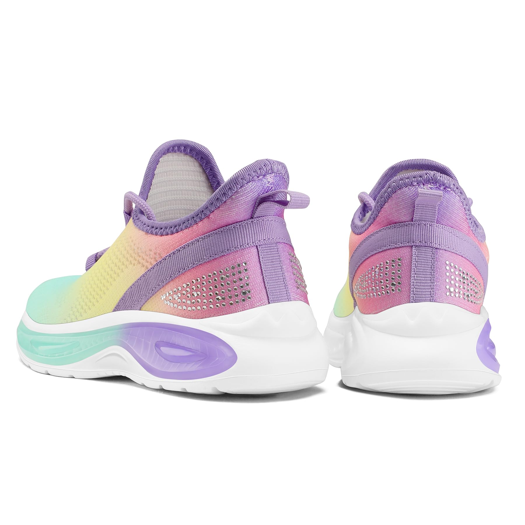 RUNSIDE Scarpe da ginnastica leggere per ragazze, con lacci, da tennis, scarpe da corsa, traspiranti, per bambini piccoli e grandi