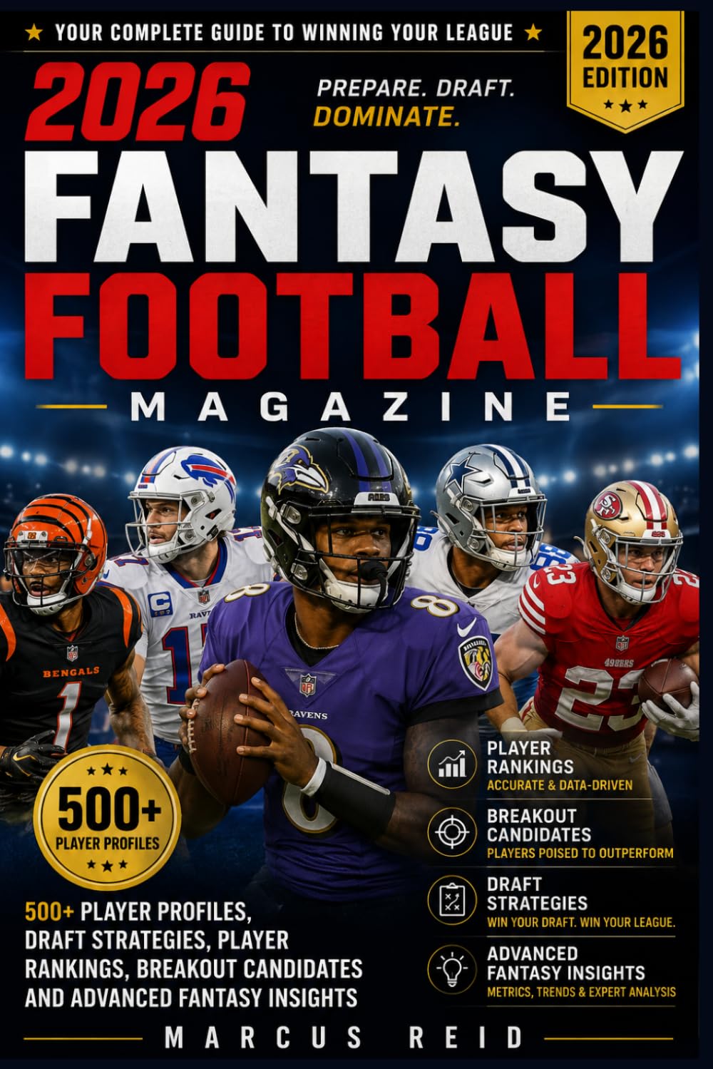 2026 Fantasy Football Magazine: 500+ Player Profiles, Draft Strategies, Player Rankings, Breakout Candidates, and Advanced Fantasy Insights (NFL Fantasy Football: The Full Experience)