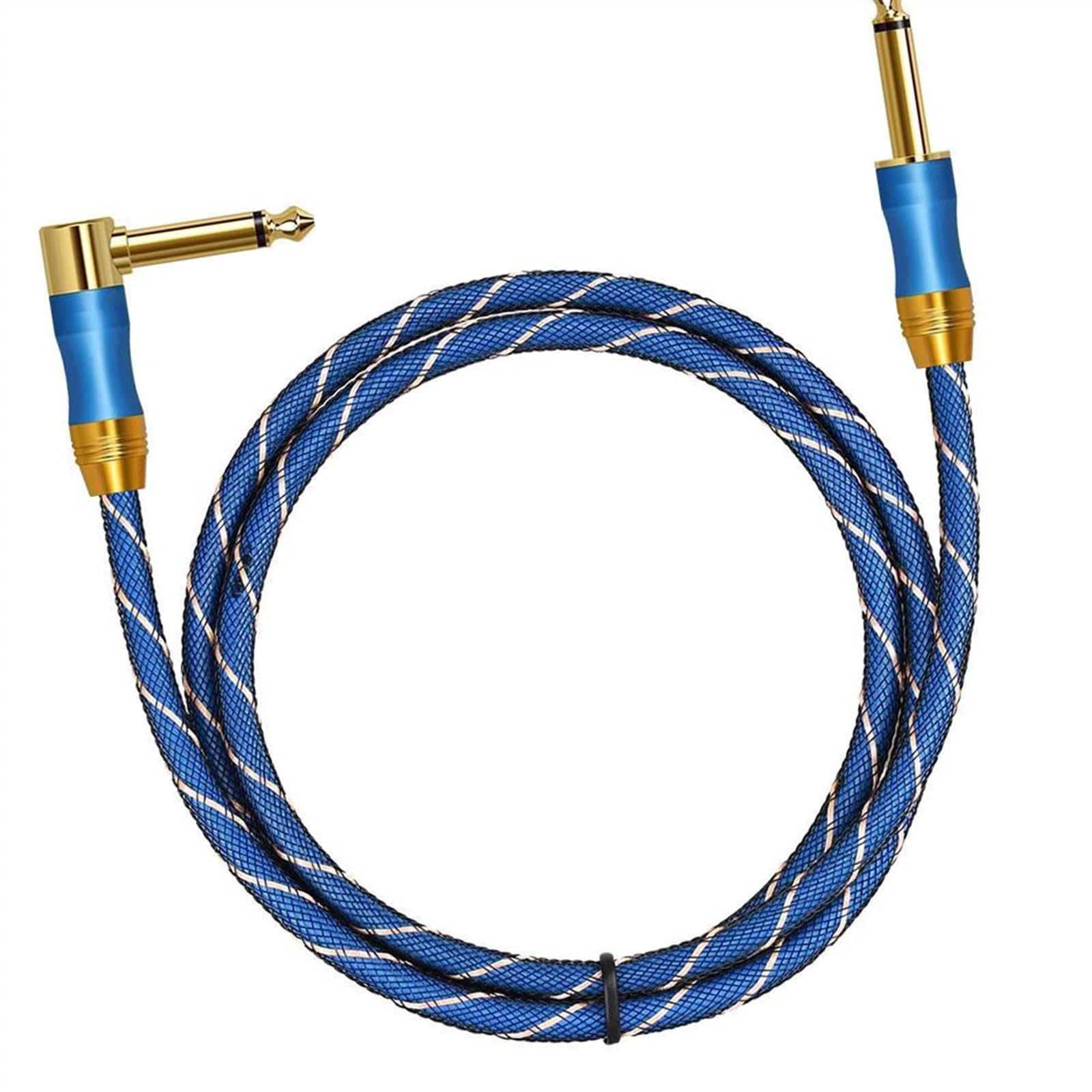Pro Audio kabel Kabel Mono 6,35 Mm 1/4'' Kątowy Męski Do Męskiego Typu Jack Kabel Instrumentalny Do Elektronicznej Gitary Basowej I Klawiatury(5m)