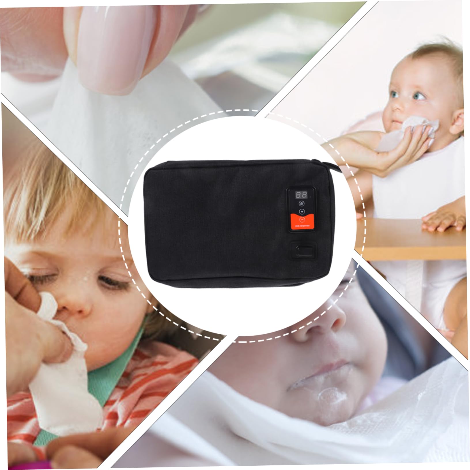 Calentador de Toallitas Húmedas USB Portátil para Bebés Negro