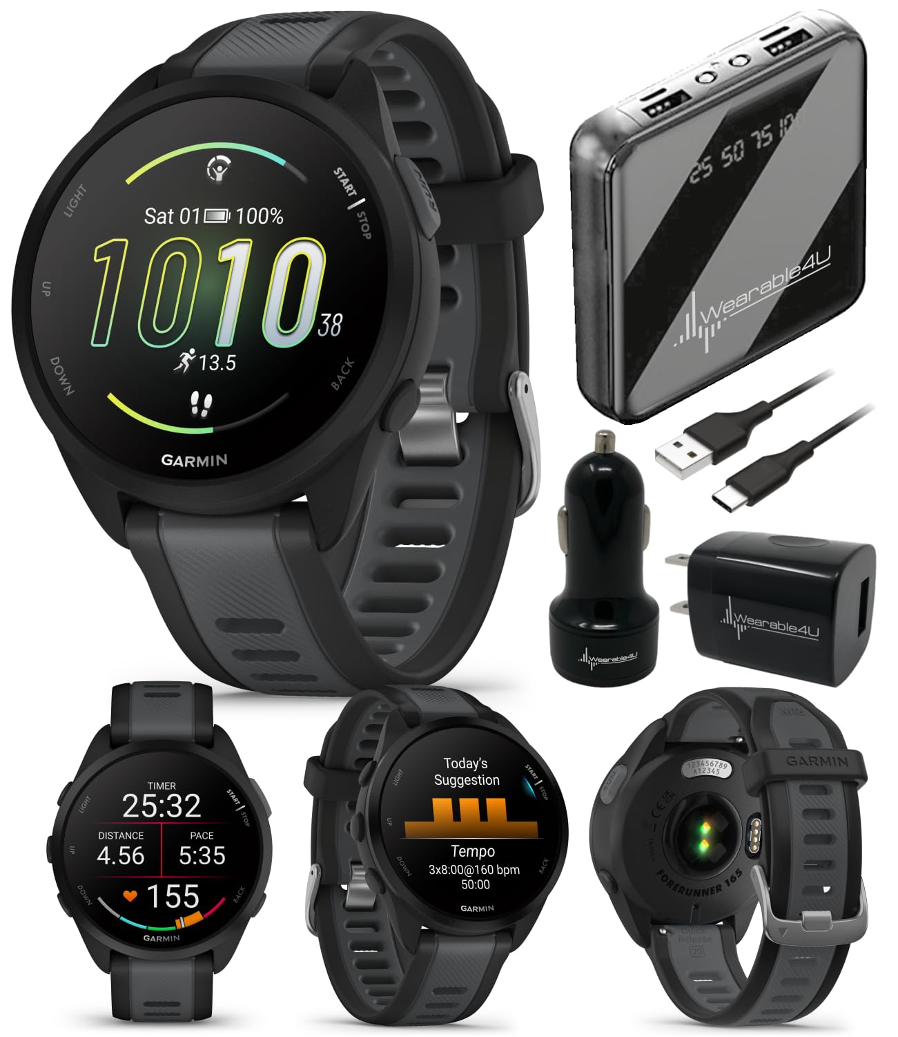 Amazon.com: Wearable4U - Garmin Forerunner 165 Running Amazon.com: Wearable4U - Garmin Forerunner 165 Running