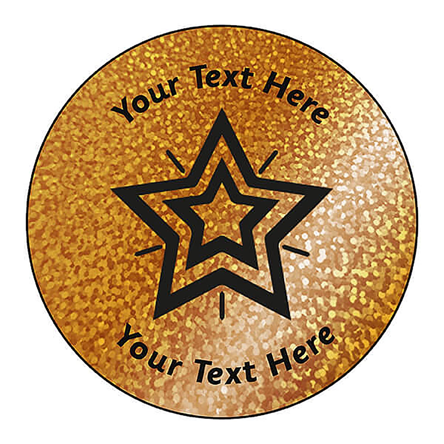 Primary Teaching Services Ltd Bronze 105 Personalised Holographic Colour Choice Sparkly Star Motivational School Praise Teachers Reward Stickers 37Mm Primary Teaching Services (Bronze)