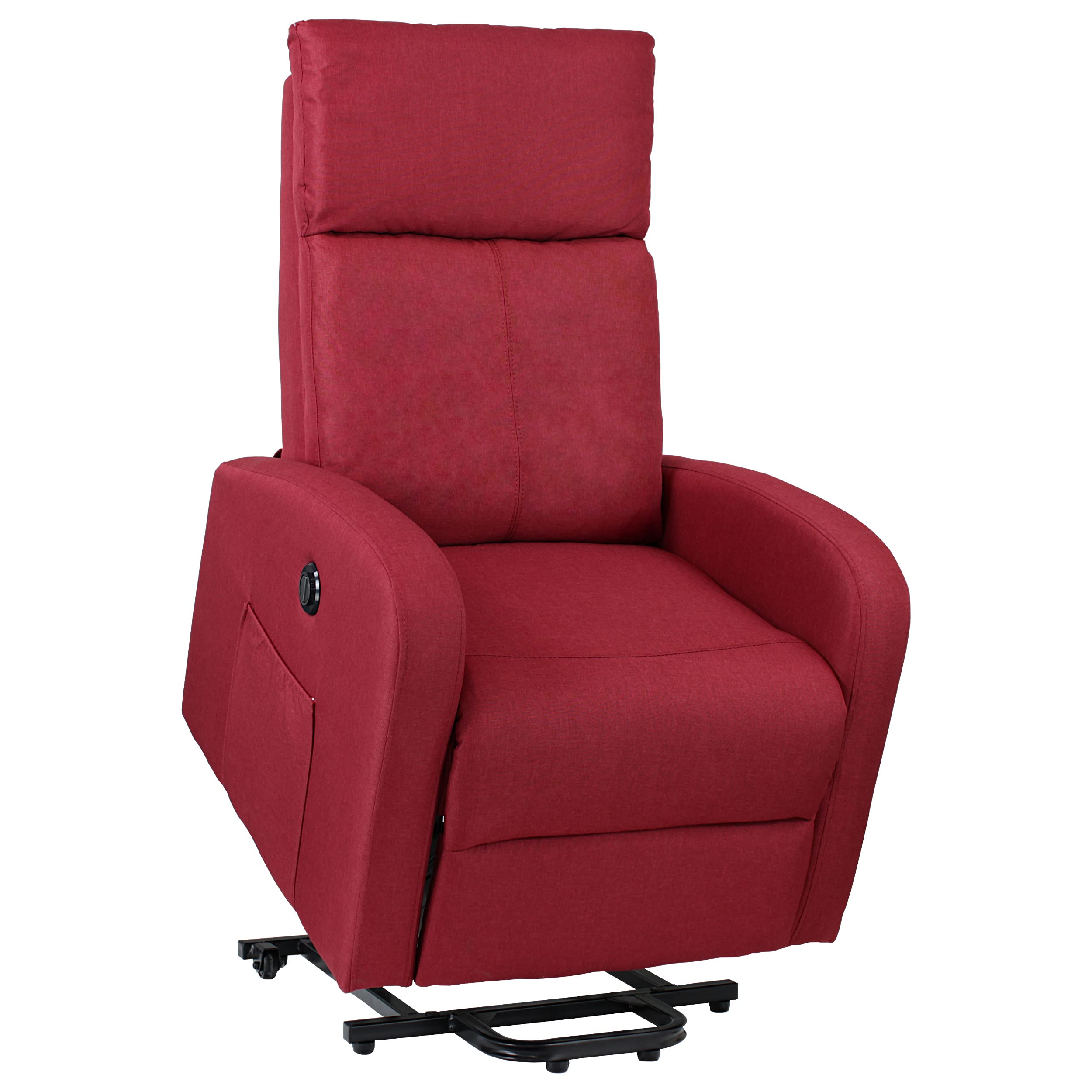 Poltrona Relax Totò Piccinni - Reclinabile Manuale, Ecopelle Bordeaux, Per Salotto E Soggiorno - Foto 10