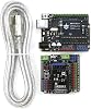 DFRobot UNO R3 with IO Expansion Shield and 1m USB Cable A-B-Compatible with Arduino Uno R3 | ATmega328P-PU Microcontroller ATMega16U2 USB Communication