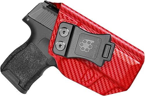 Miniatura 10 de Amberide IWB & OWB KYDEX Funda ajustada Sig Sauer P365  P365 SAS  P365X pistola, interior exterior cintura oculta funda de transporte, inclinación