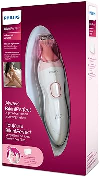 Philips Beauty BikiniPerfect Advanced Women's Trimmer Kit for Bikini Line, Rechargeable Wet & Dry use, 3 attachments HP6376/61