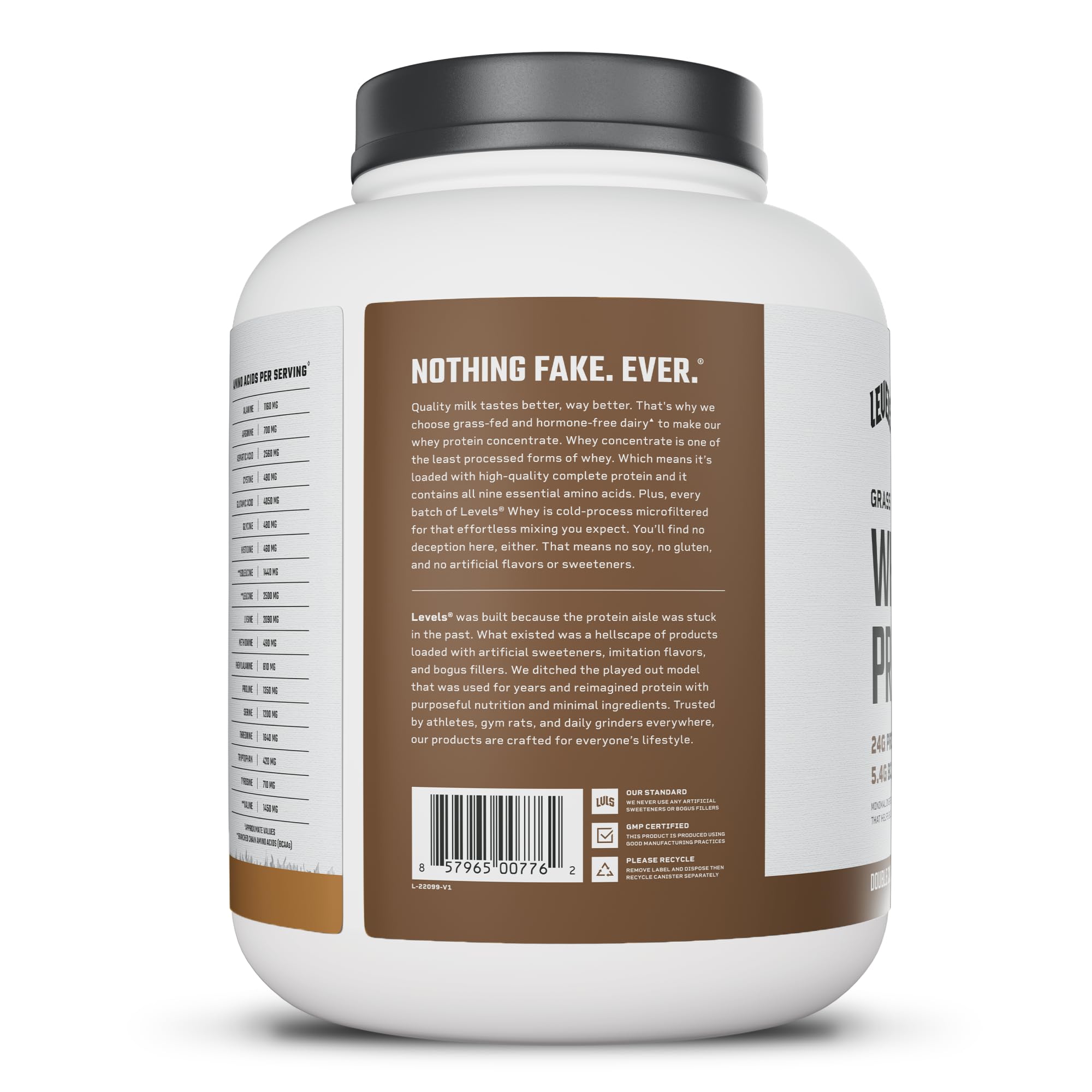 Levels Whey Protein Powder, No Artificials, Double Chocolate, 5LB — Amazon image 9